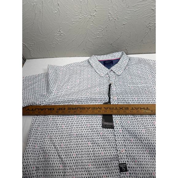 Geometrix By Drill Mens Flamingo Short Sleeve Button Down‎ Shirt Size 3XL NWT - Picture 6 of 7